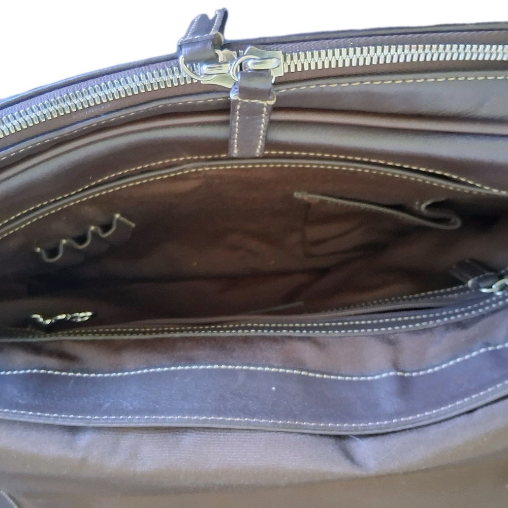 Vtg Coach F70096 Thompson Brown Leather Messenger Briefcase Laptop Bag Restored - Picture 13 of 16